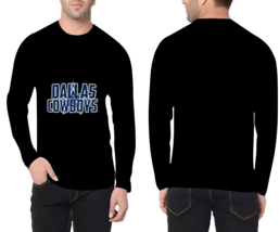 Dallas Cowboys Cotton Long Sleeve Black T-Shirt - £7.98 GBP+
