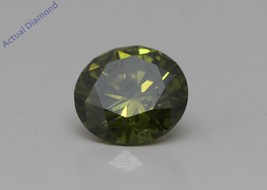 Round Cut Loose Diamond (0.58 Ct,Green(Irradiated) Color,SI2 Clarity) - £490.79 GBP