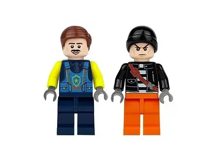 Gift Toys European Police Officer mustache and Convict set with Minifigure  - £8.76 GBP