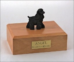 Black Cocker Spaniel Pet Funeral Cremation Urn Avail. in 3 Diff Colors &amp; 4 Sizes - £133.12 GBP+