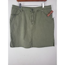 Bit &amp; Brindle Mini Skirt 16 Womens Dark Green Pockets Stretchy Plus Size... - $21.30