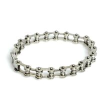 STAINLESS STEEL BIKE CHAIN BRACELET 8&quot; Biker Bicycle Motorcycle Punk Men... - $163.35 MXN
