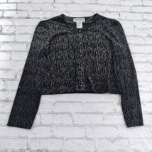 Ronni Nicole By Ouida Jacket Womens 10 Black Glitter Crop Long Sleeve Ev... - $34.95