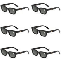 6PK Mens Womens Square Magnified Full Tinted Lens Sun Readers Reading Sunglasses - £13.66 GBP