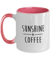 Funny Mugs Sunshine &amp; Coffee Pink-2T-Mug  - £14.47 GBP