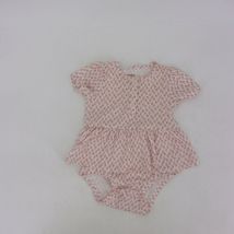 Carter&#39;s Girls Ruffle Flower Romper Bodysuit Creeper/Size 12M/Pink - £10.98 GBP
