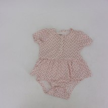 Carter&#39;s Girls Ruffle Flower Romper Bodysuit Creeper/Size 12M/Pink - £10.98 GBP