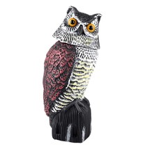 Besmon Bird Owl to Frighten Birds,Fake Owl Statue Decoy,Plastic Owl Scar... - $41.99