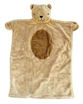 Carters Tan Bear Playmat Baby Fleece Plush Lovey Security Blanket Tummy ... - $23.36