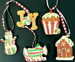 Christmas Gingerbread Candy Decorations Measuring 2&quot; to 2.25&quot; Set of 5 - £11.75 GBP