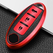 Keychain TPU Leather Car Key Cover Case for Infiniti for Qashqai Ki Tiida Pathfi - £28.62 GBP