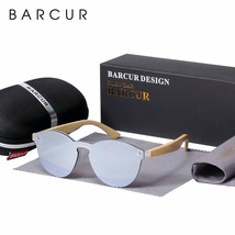 BARCUR Cat Eye Sunglasses Bamboo Men New Cat Eye Glasses pra Sun glasses for - £17.88 GBP+