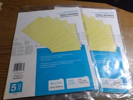 Lot of 2 packages - 5 Index Dividers - $2.00