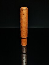 Brizard and Co Genuine Ostrich Tan cigar tube holder image 4