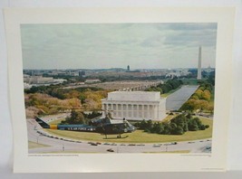 Lincoln Memorial Washington Monument and the Capitol Bldg USAF Print  22... - $29.99