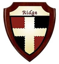 Ridge Irish Coat of Arms Shield Plaque - Rosewood Finish - £34.25 GBP