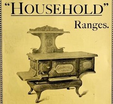 Household Grand Wood Burning Cook Range 1894 Advertisement Victorian XL ... - $39.99