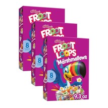 Pack of 3 Kellogg&#39;s Froot Loops Breakfast Cereal with Marshmallows 9.3 o... - $203.97 MXN