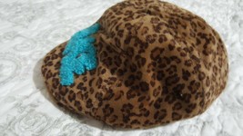 Toddler Girls Leopard Animal Print Hat Take - £6.25 GBP