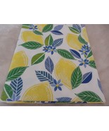 NEW Blue LEMON FLORAL TABLECLOTH 52 X 52  Square Fruits Spring Summer Co... - £17.73 GBP