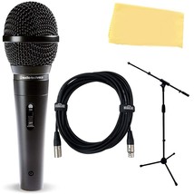 Audio-Technica M4000S Handheld Dynamic Microphone Bundle with Stand, XLR... - $101.99
