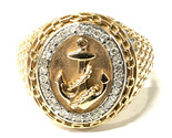 Diamond Men&#39;s Cluster ring 18kt Yellow Gold 286905 - £720.85 GBP