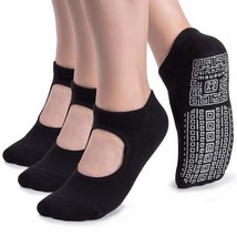 Non Slip Grip Yoga Socks For Women With Cushion For Pilates, Barre, Dance - £26.88 GBP