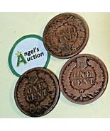 Indian Head Penny 1890,  1891, and  1892 AA20-CNP7025 Antique - $54.79 CAD