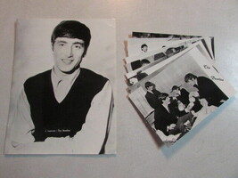 THE BEATLES SET OF 9 B&amp;W POSTCARDS AND 1 8x10 EARLY-MID 60&#39;s ERA NETHERL... - £34.75 GBP