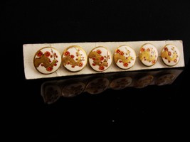 6 Japanese porcelain Buttons / Vintage satsuma set / cherry blossoms - h... - $175.00