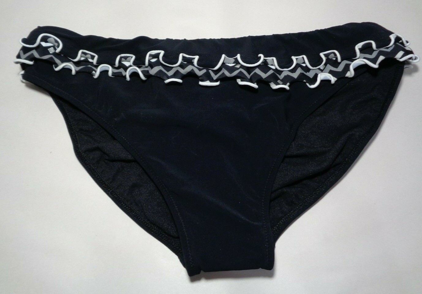 Profile by Gottex Size 16 FIESTA FOLD OVER Black White New Women's Bikini Bottom