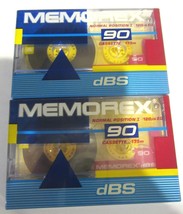 MEMOREX dBS Normal Position 90 Blank Cassette LOT OF 2 TAPES NEW SEALED - £7.70 GBP