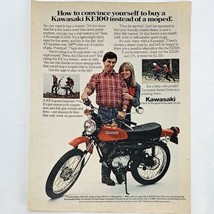 Vintage 1980&#39;s Kawasaki KE100 Motorcycle Magazine Print Ad Full Color 8&quot;... - £5.20 GBP