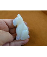 Y-DOG-SC-725 White Opalite SCOTTISH Terrier Schnauzer dog dogs FIGURINE ... - £13.70 GBP