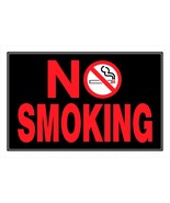 NO SMOKING SIGN 8&quot; x 12&quot; No Cigarette Symbol Fluorescent Plastic Hillman... - $360.76 MXN