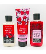 Bath &amp; Body Works Strawberry Pound Cake Bundle Lotion Cream &amp; Shower Gel... - $49.53 CAD