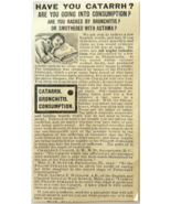 1886 Pillow Inhaler Asthma Advertisement Victorian Quack Medicine DWKK27F - €17,06 EUR