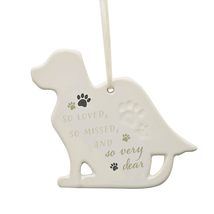 Dog Memorial Bereavement Hanging Ceramic Decoration - $12.28