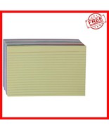 300 Count Ruled Color Index Cards - Versatile 5x8 Assorted Pack for Study - €15,92 EUR