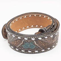 Brown Woven Leather Belt Outdoors Eagle Texas - £43.85 GBP
