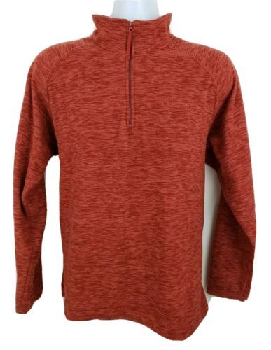Mountain Warehouse 1/4 Zip Long Sleeve Sweater Pullover Men's Size L Red Fleece - £16.08 GBP