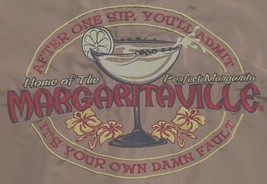 JIMMY BUFFET Margareitaville Home Of The Perfect Margarita Ecru Sand Shirt S - £5.48 GBP