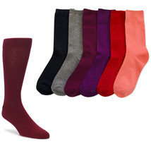 6 Pair Knocker Crew Socks Assorted Solid Colors Women Casual Wear Work S... - £17.17 GBP