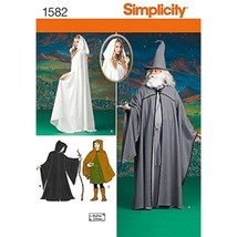 Simplicity 1582 Teen&#39;s, Men&#39;s, and Women&#39;s Hooded Cape Costume Sewing Patterns,  - £18.06 GBP