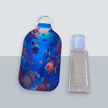 Coral Heaven Scene Neoprene Hand Sanitizer Pouch with 0.5oz Refillable B... - $7.00