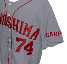 Alfonso Soriano Hiroshima Carp Retro Baseball Jersey Button Down Grey Any Size image 4