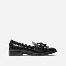 Everlane Shoes The Modern Tassel Loafer Leather Pointed Toe Slip On Black Size 5 - £68.43 GBP