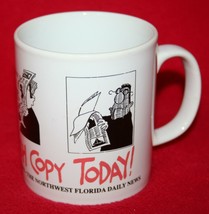 Vintage Northwest Florida Daily News Newspaper Coloroll England Coffee Mug Cup - £23.73 GBP