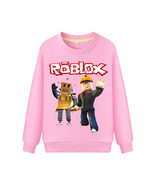 WM Roblox Kid Child Hoodie Pullover Sweatshirt Long Sleeve Pink Type Wave - £11.93 GBP