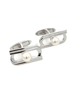 Mikimoto Estate Akoya Pearl Cufflinks Silver 6.15 mm M402 - $246.51